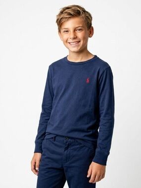 Polo by Ralph Lauren Kids Dark Blue Long Sleeve Tee
